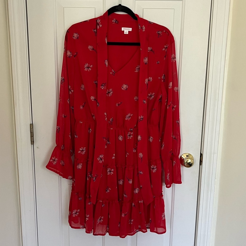 LIKE NEW Xhilaration Red Flowy Dress